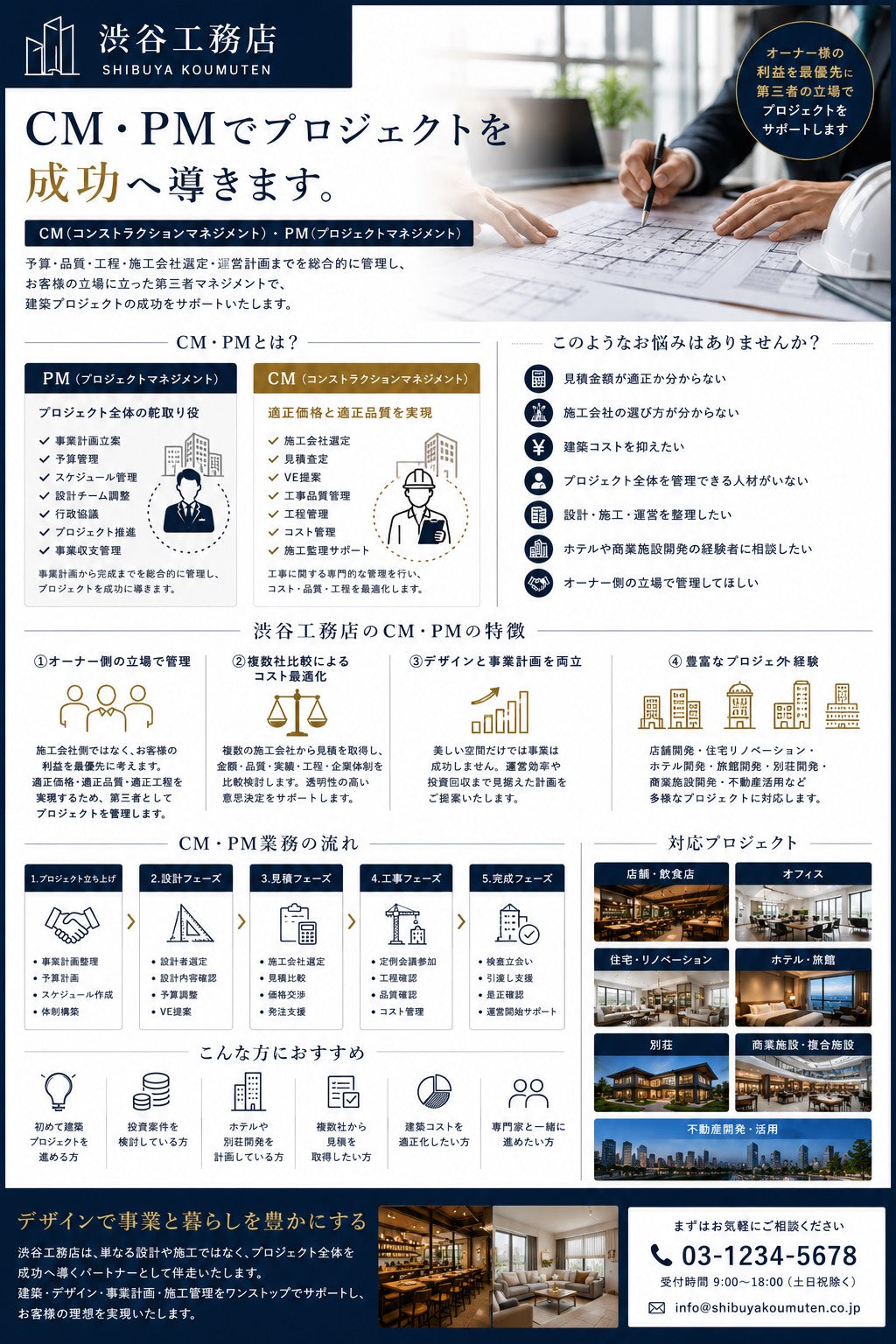 渋谷工務店｜CM・PM（コンストラクションマネジメント・プロジェクトマネジメント）